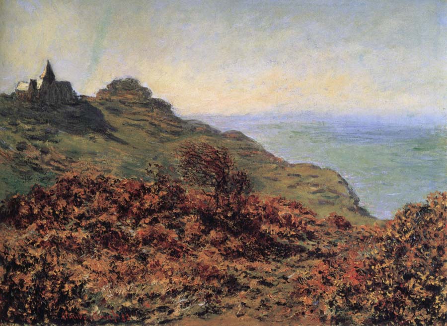 Claude Monet The Church at Varengeville and the Gorge des Moutiers